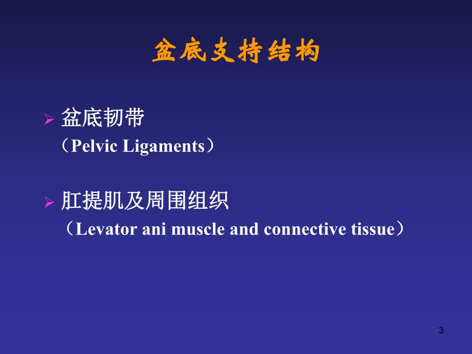 医学盆底支持结构与压力性尿失禁和盆腔器官脱垂（Pelvic Supportive.ppt_第3页