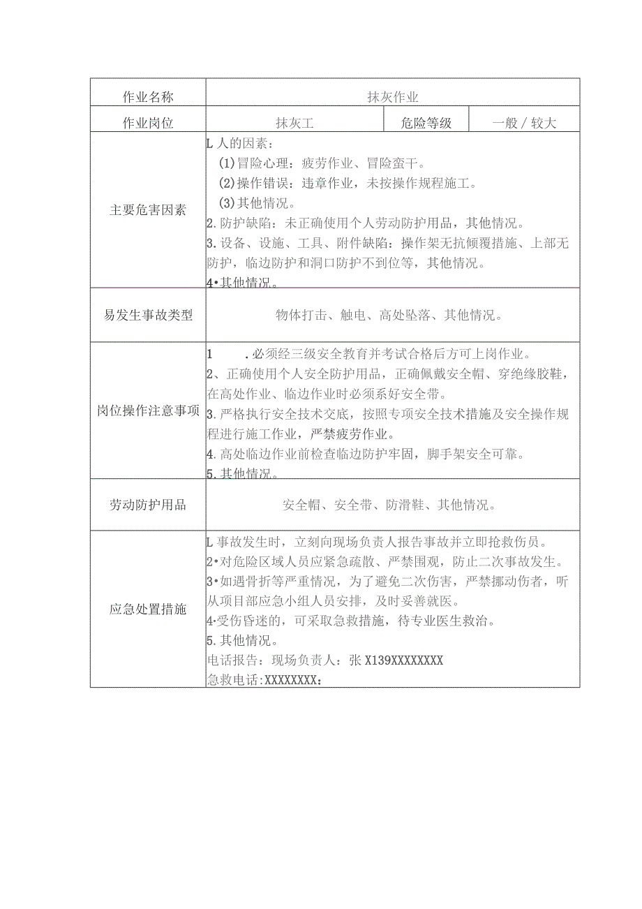 抹灰作业安全操作规程清单.docx_第1页