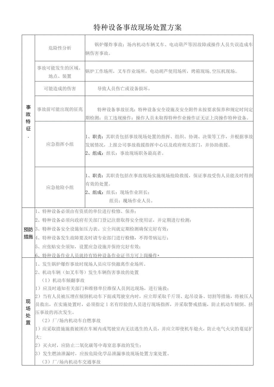 特种设备事故现场处置方案.docx_第1页