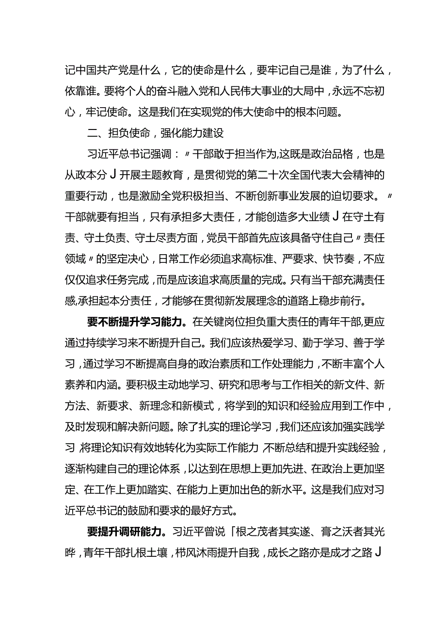 专题党课：贯彻主题教育精神+扬青年风采+谱无悔青春.docx_第3页