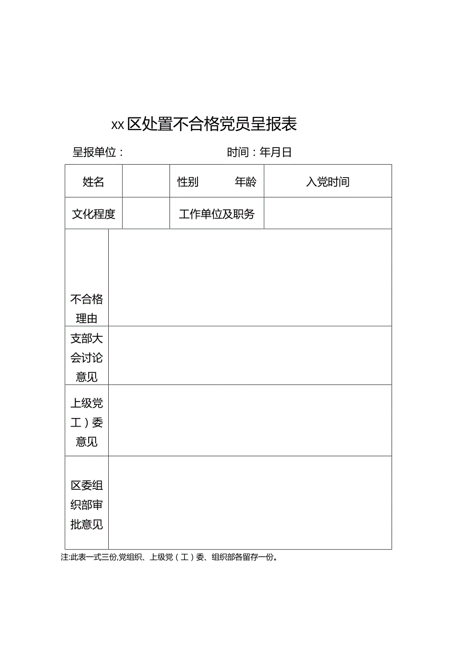 各村（社区）民主评议党员相关表格.docx_第1页