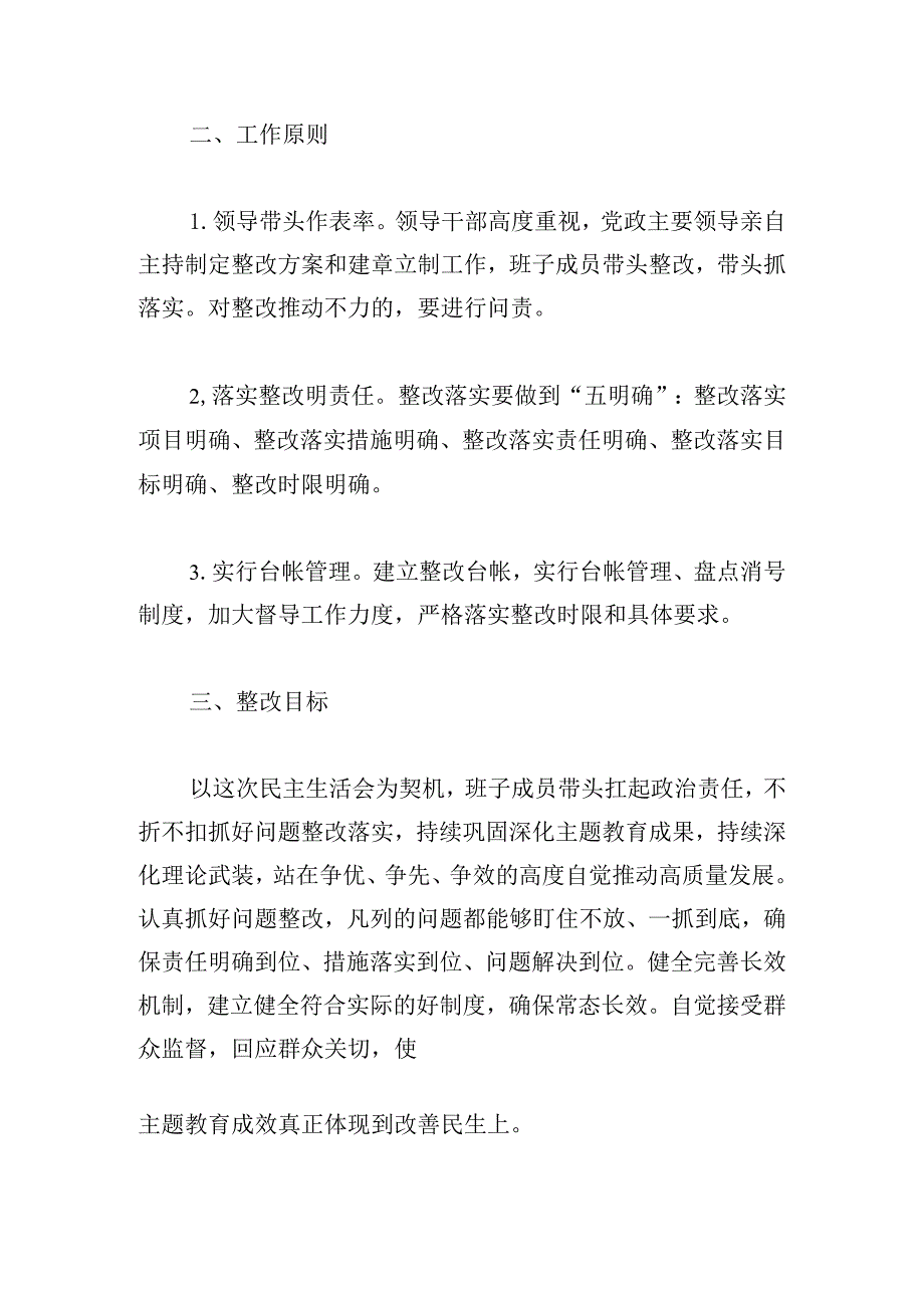 公司关于主题教育查摆反馈的问题整改整治方案.docx_第2页