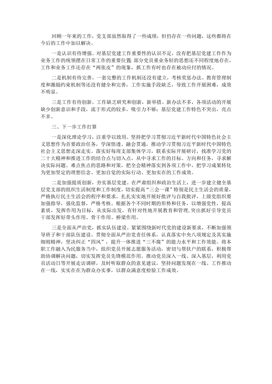 党支部书记2023年抓基层党建工作述职报告.docx_第3页