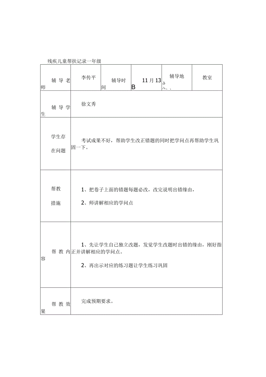 残疾儿童帮扶记录表63789.docx_第3页