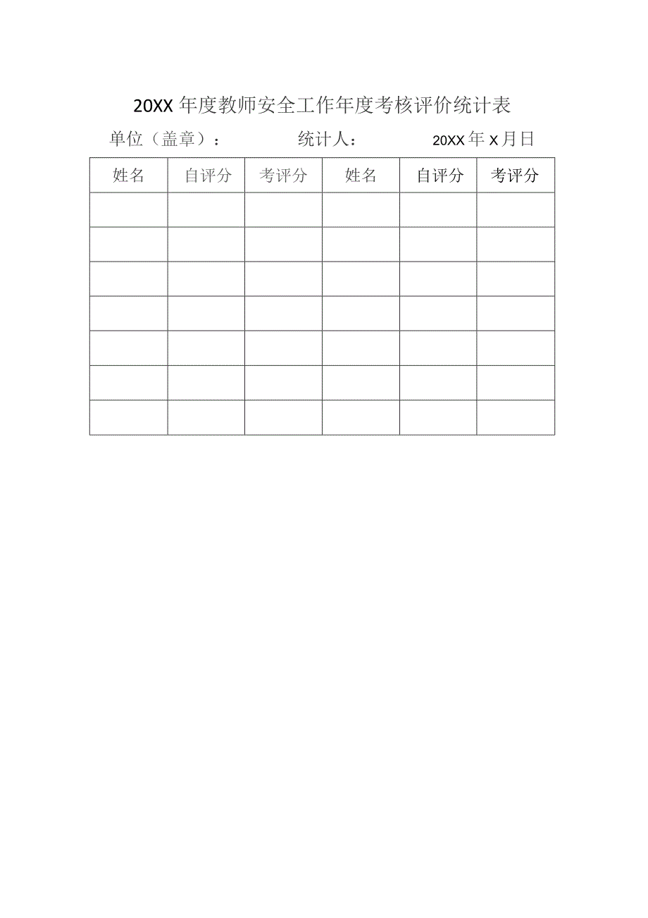 中学教师安全工作年度考核评价表.docx_第2页