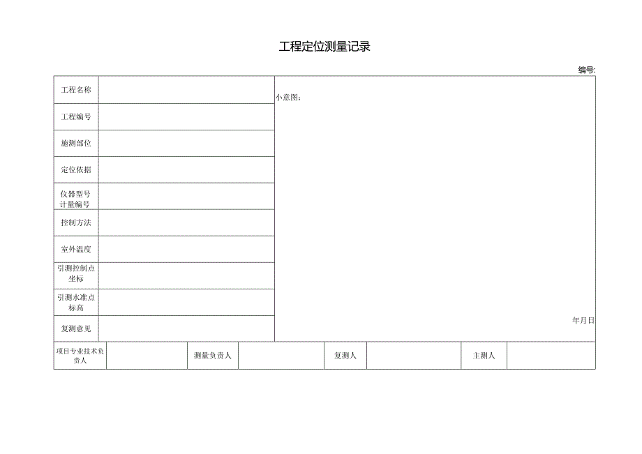 工程定位测量记录.docx_第1页