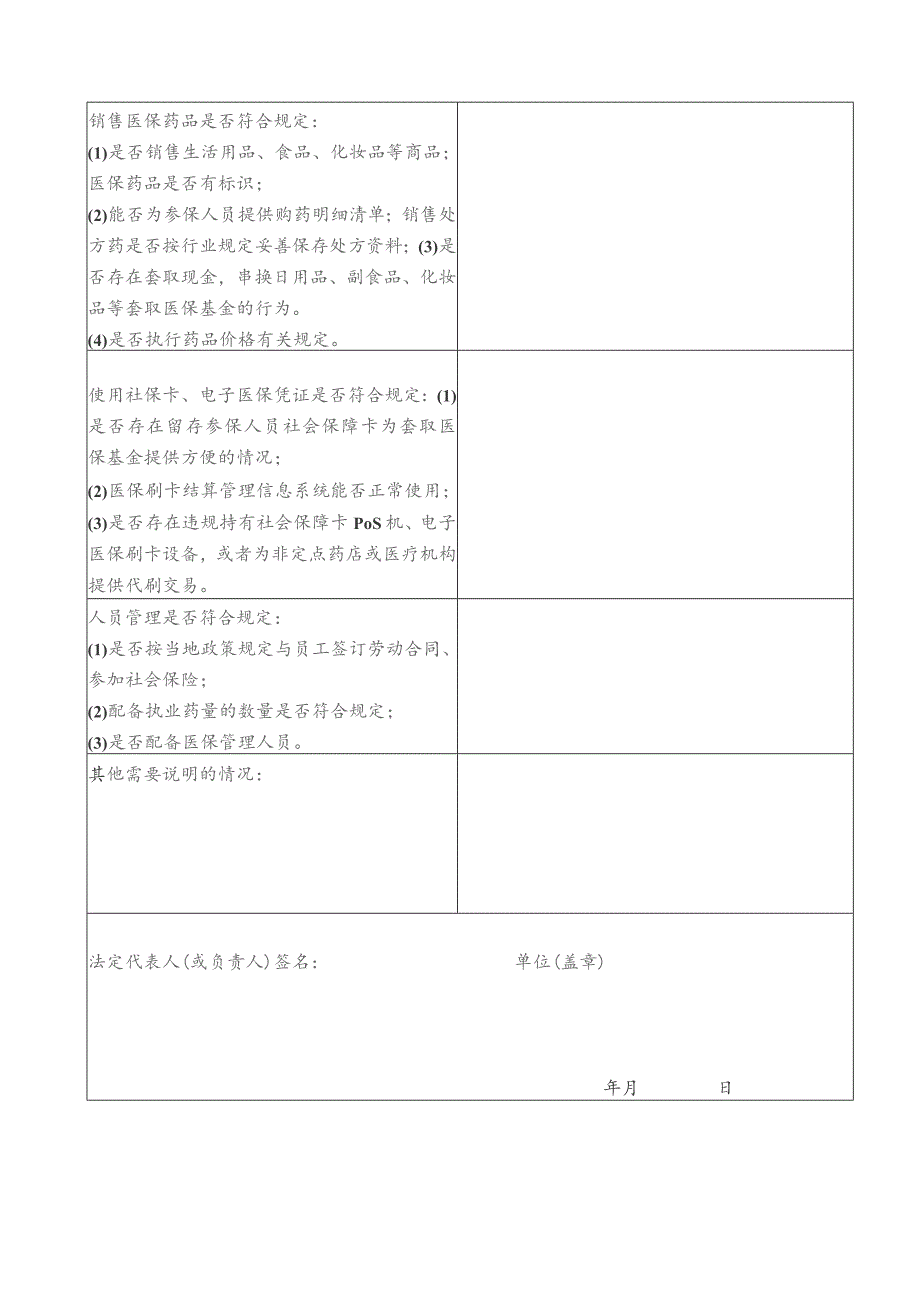 医疗保险定点零售药店风险排查情况记录表.docx_第2页