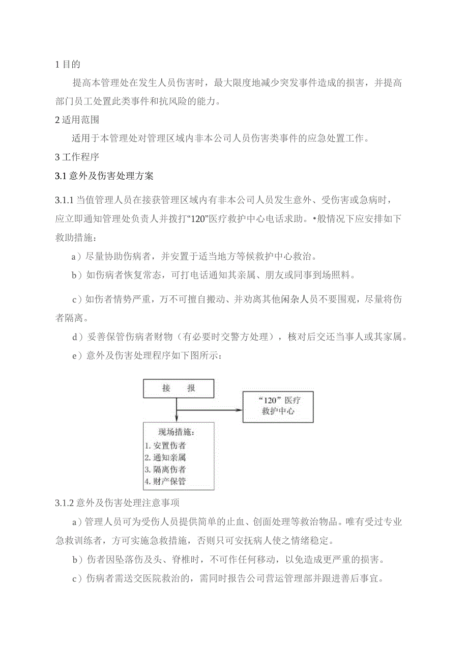 物业管理处非本公司人员伤害类应急处置预案.docx_第1页