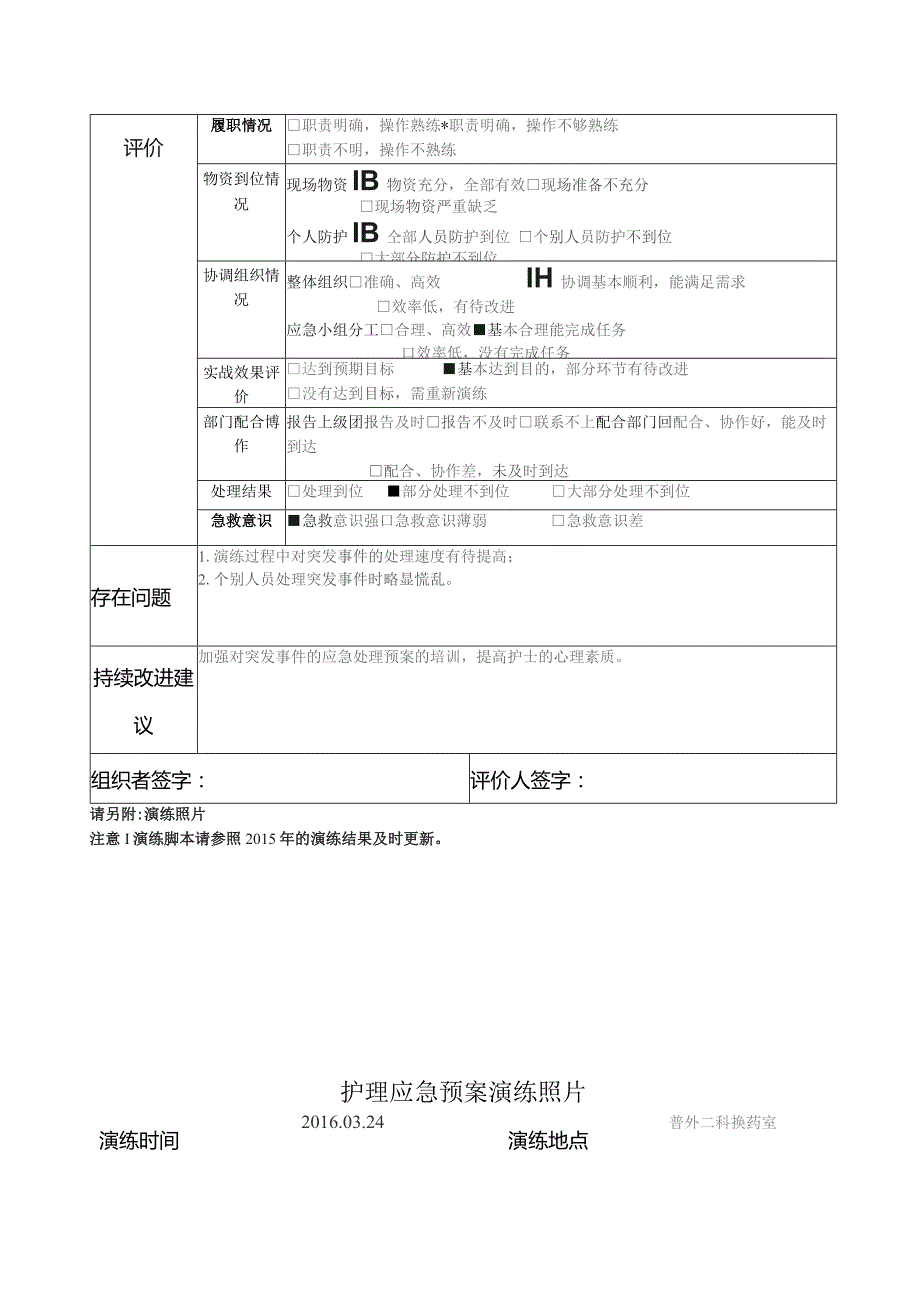 护理应急预案演练评价记录.docx_第2页