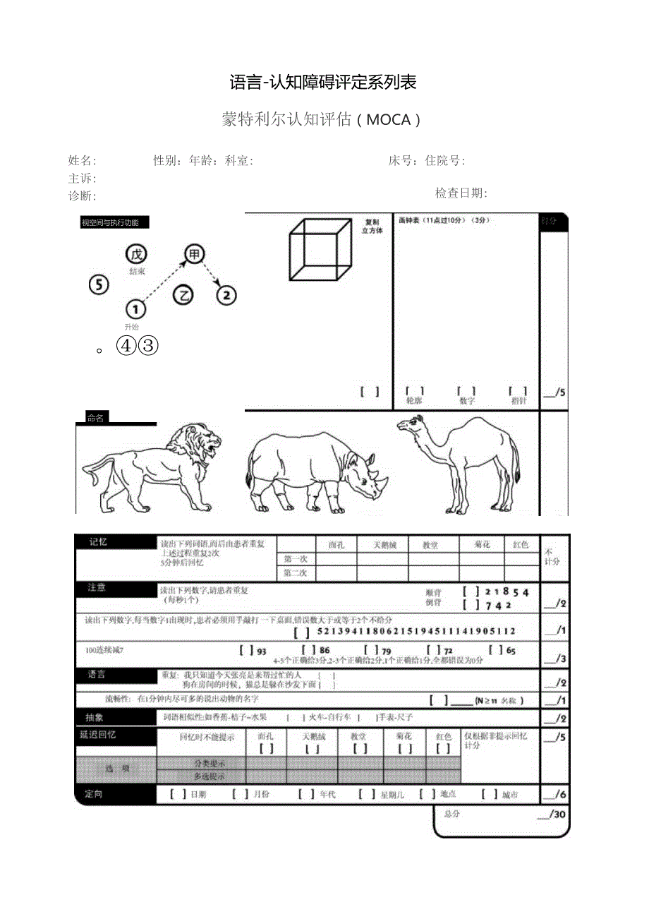 康复医学科蒙特利尔MoCA.docx_第1页