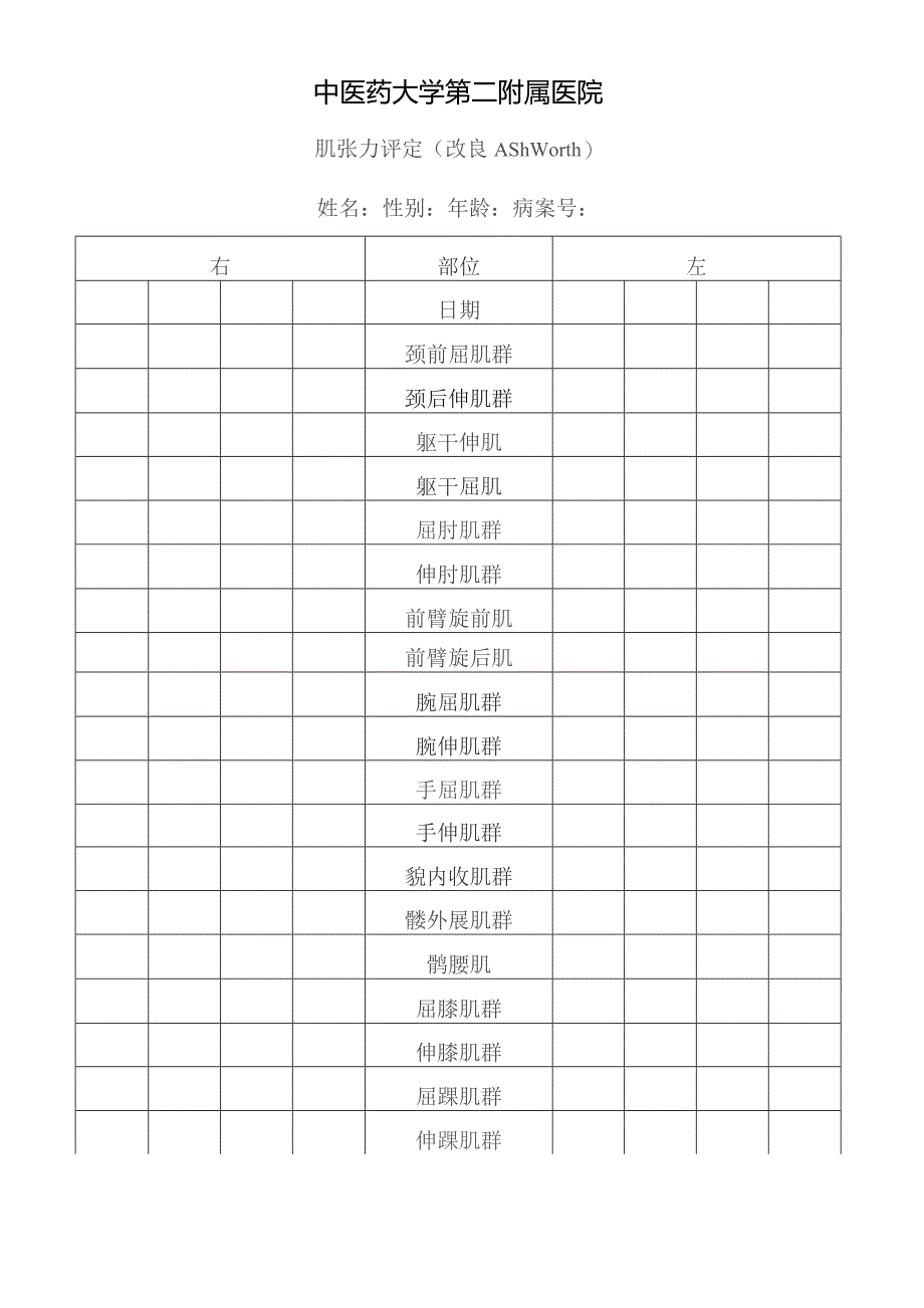 肌张力评定（改良Ashworth）.docx_第1页