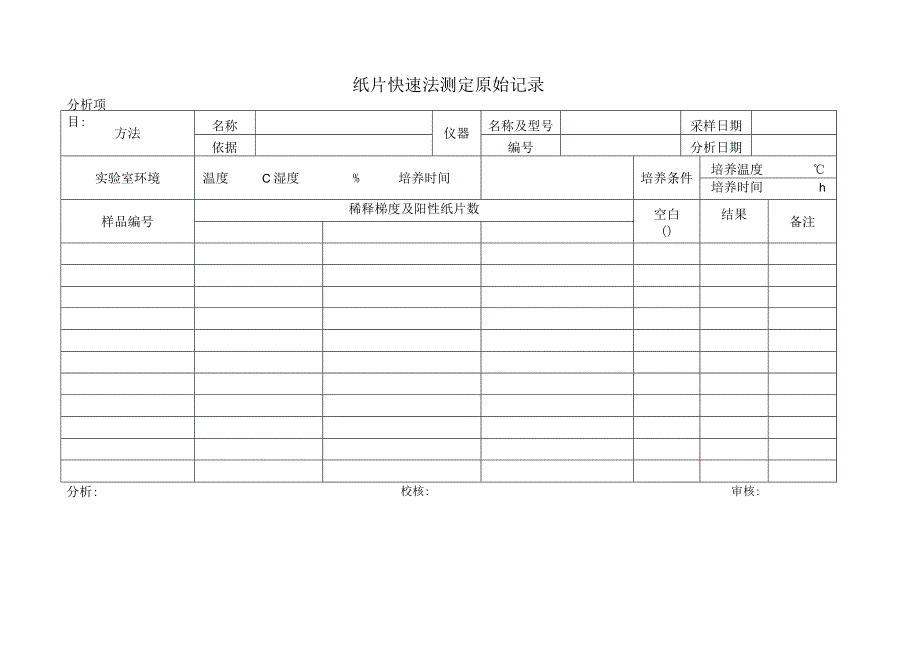 纸片快速法测定原始记录表.docx_第1页