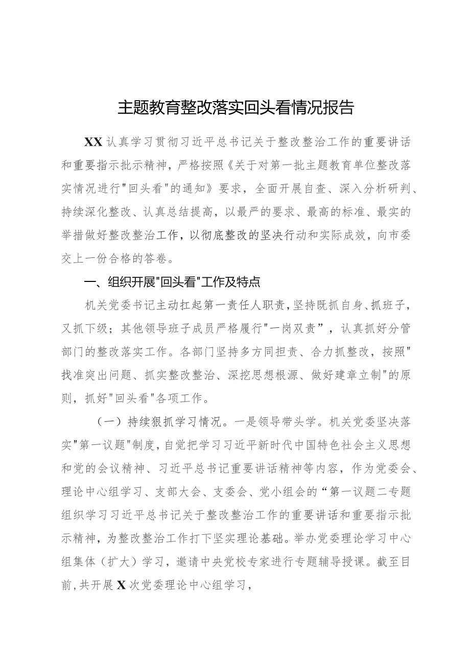 主题教育整改落实回头看工作报告（2300字总结）.docx_第1页