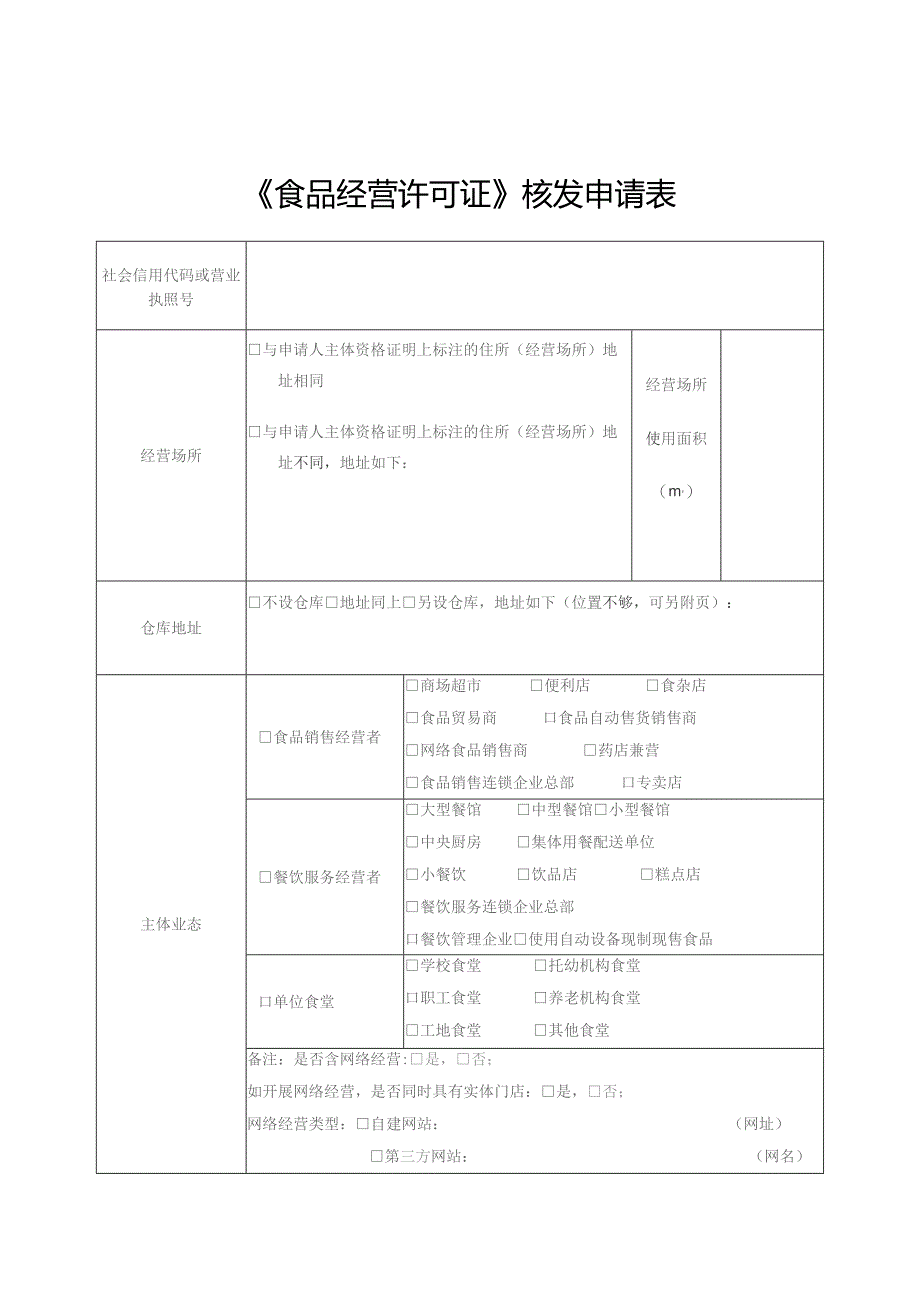 示例：《食品经营许可证》核发申请书.docx_第3页