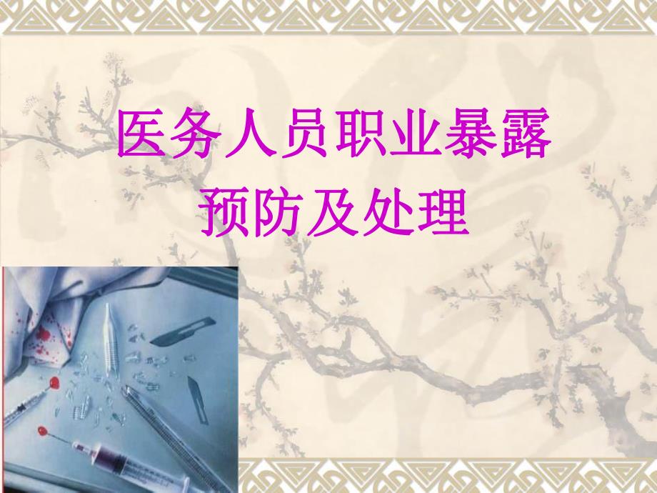 《医务人员职业暴露的预防及处理》精品讲稿.ppt_第1页