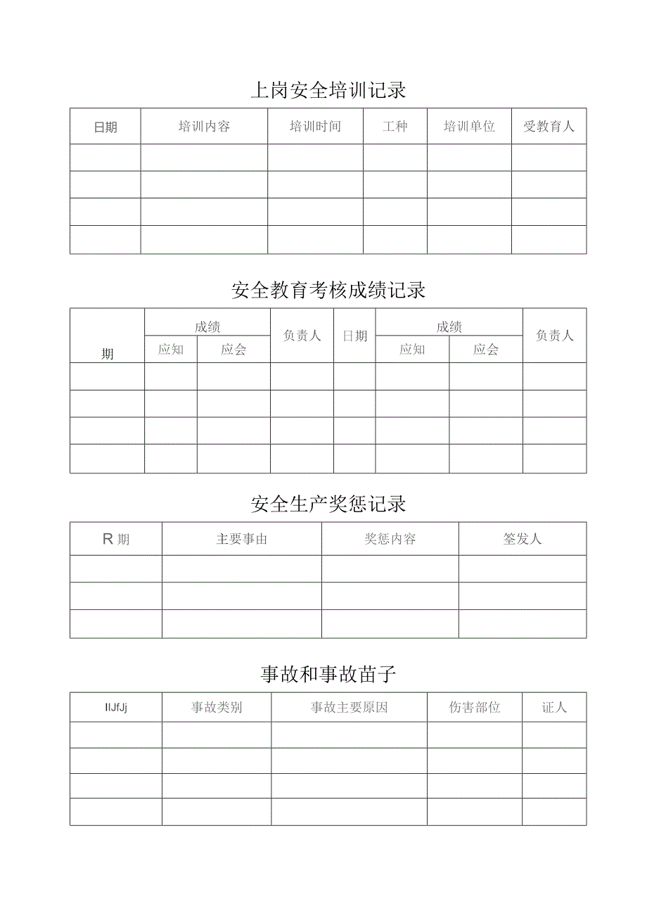 项目部三级安全教育卡样式模板.docx_第2页