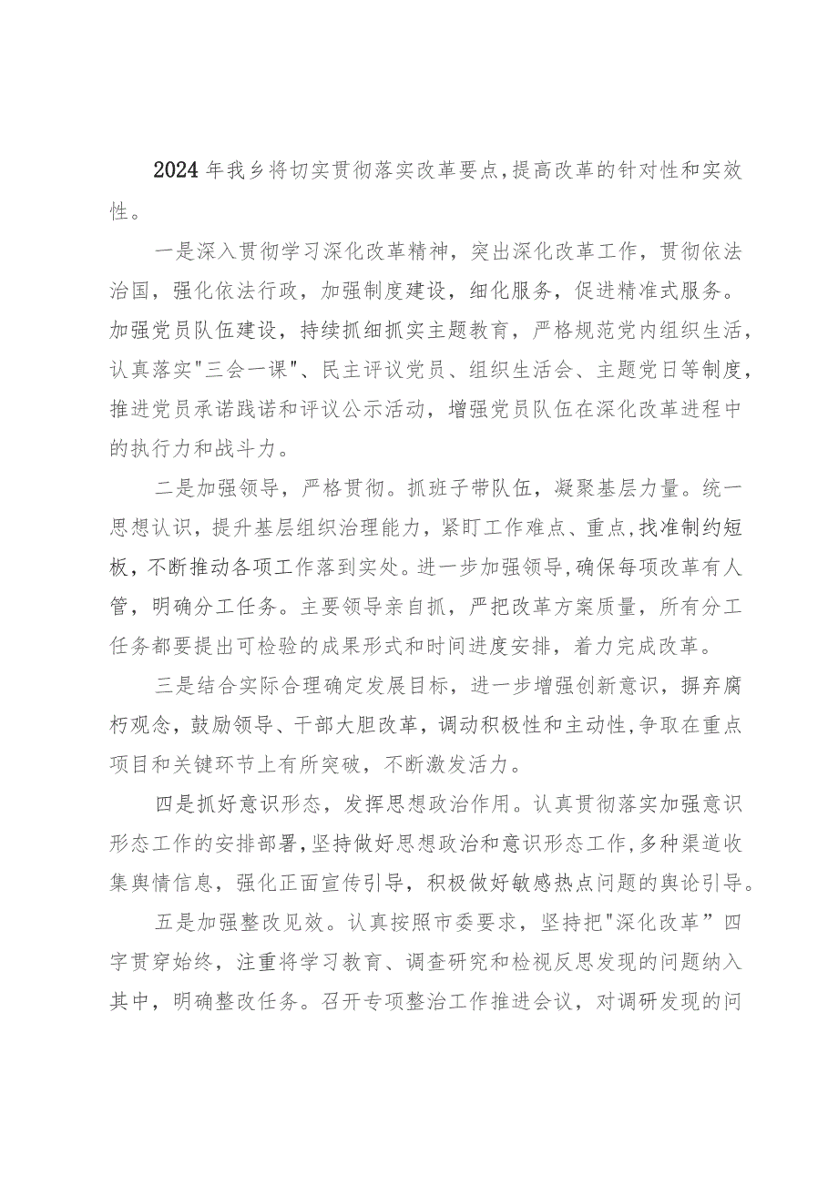 乡2023年全面深化改革工作总结和2024年工作计划.docx_第3页