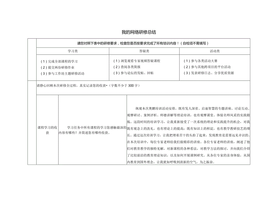 我的小学三年级网络研修总结.docx_第1页