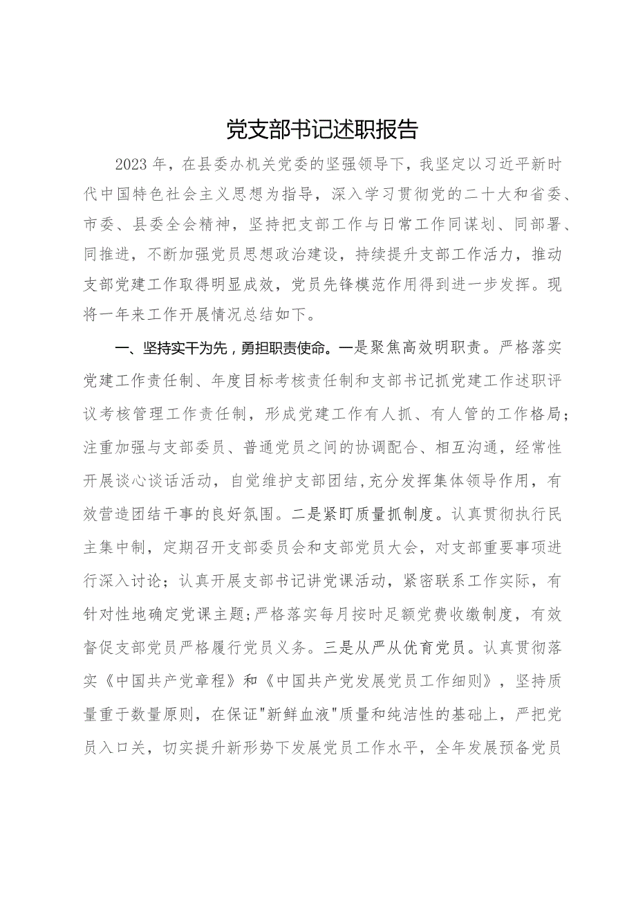 党支部书记2023年述职报告.docx_第1页