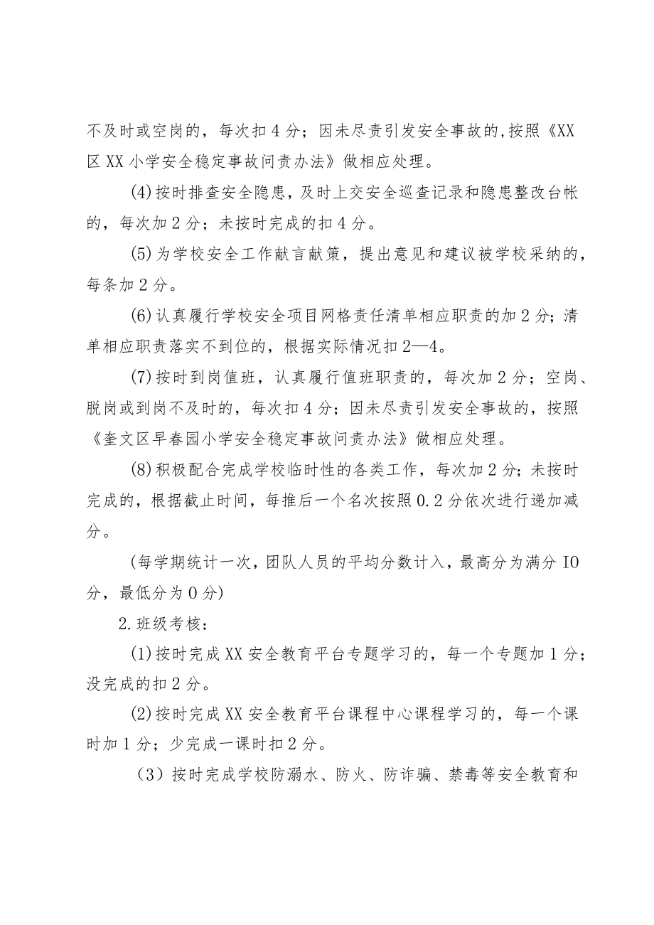 XX小学安全工作考核及奖励制度.docx_第2页