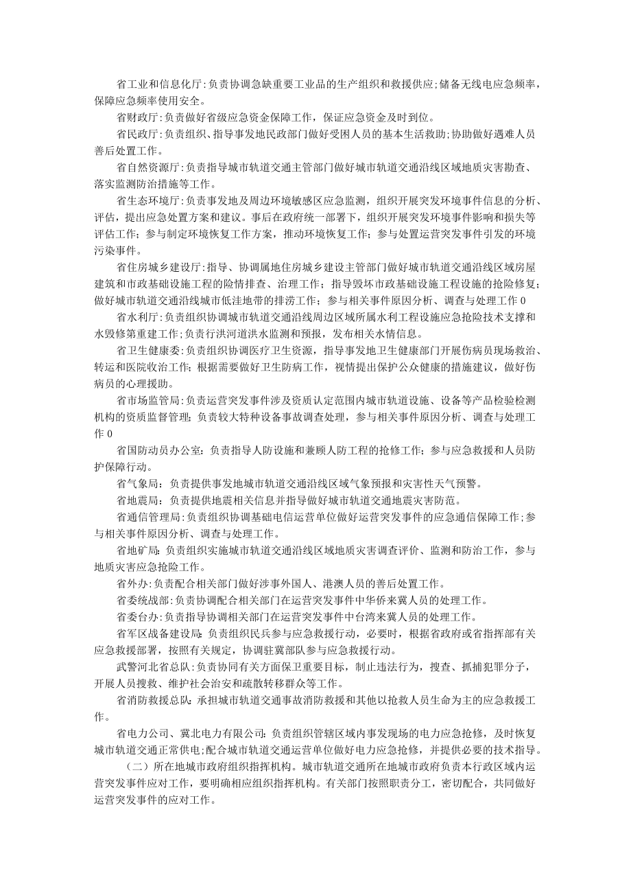 河北省城市轨道交通运营突发事件应急预案.docx_第3页