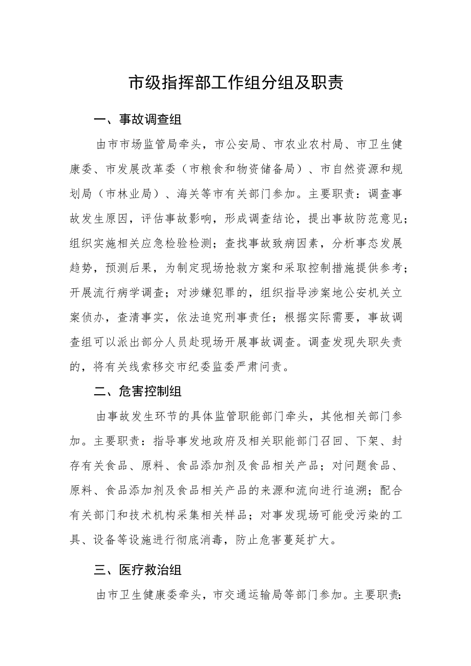 市级指挥部工作组分组及职责.docx_第1页