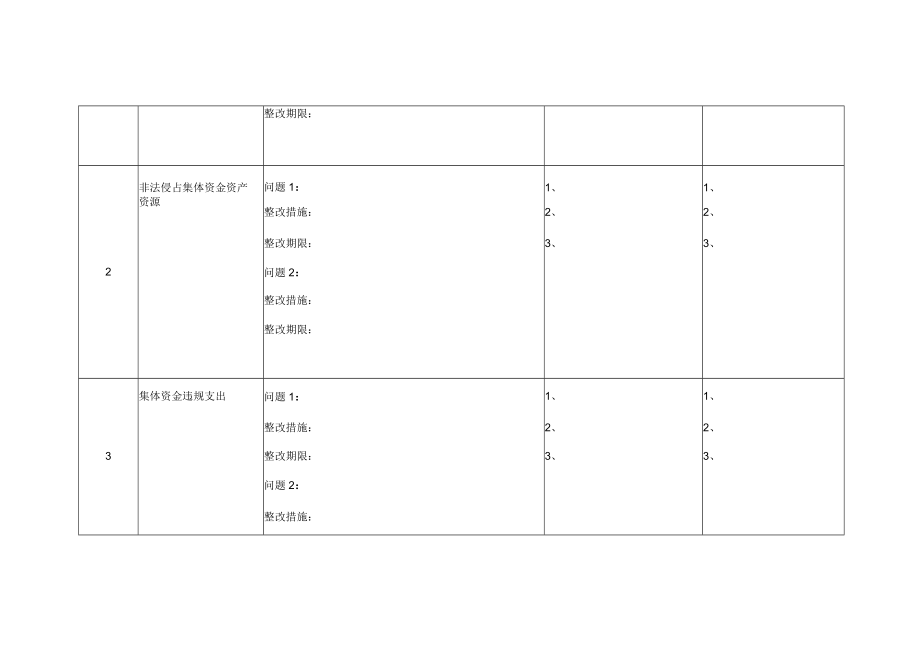 农村集体“三资”监管专项整治问题清单、制度清单和成果清单.docx_第2页
