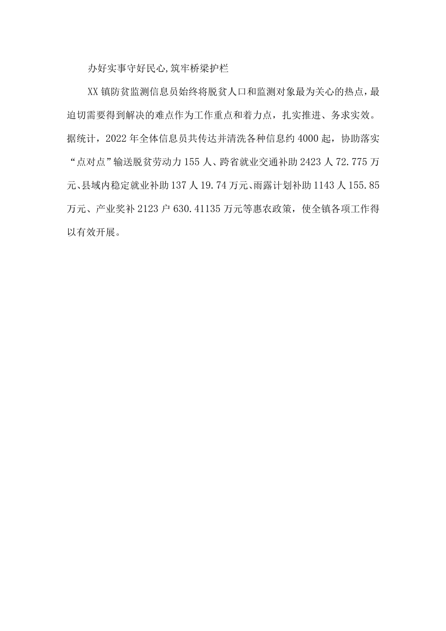 镇防贫监测信息员管理工作总结.docx_第2页