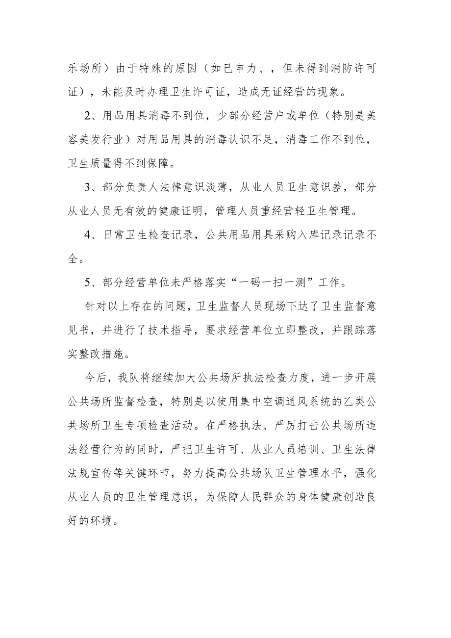 2022年乙类公共场所专项检查工作总结.docx_第2页