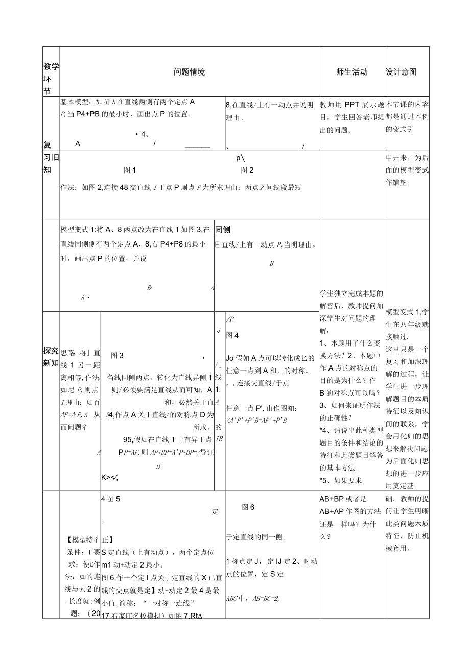 《线段和最小值问题》专题教学设计.docx_第2页