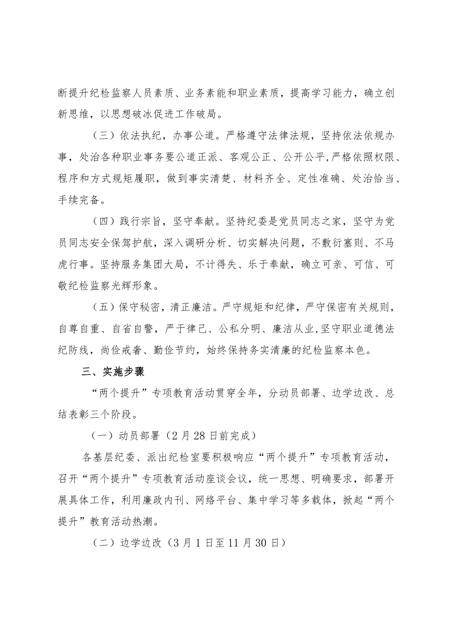 关于开展“提升职业道德提升法纪素养”专项教育活动的实施方案.docx_第2页