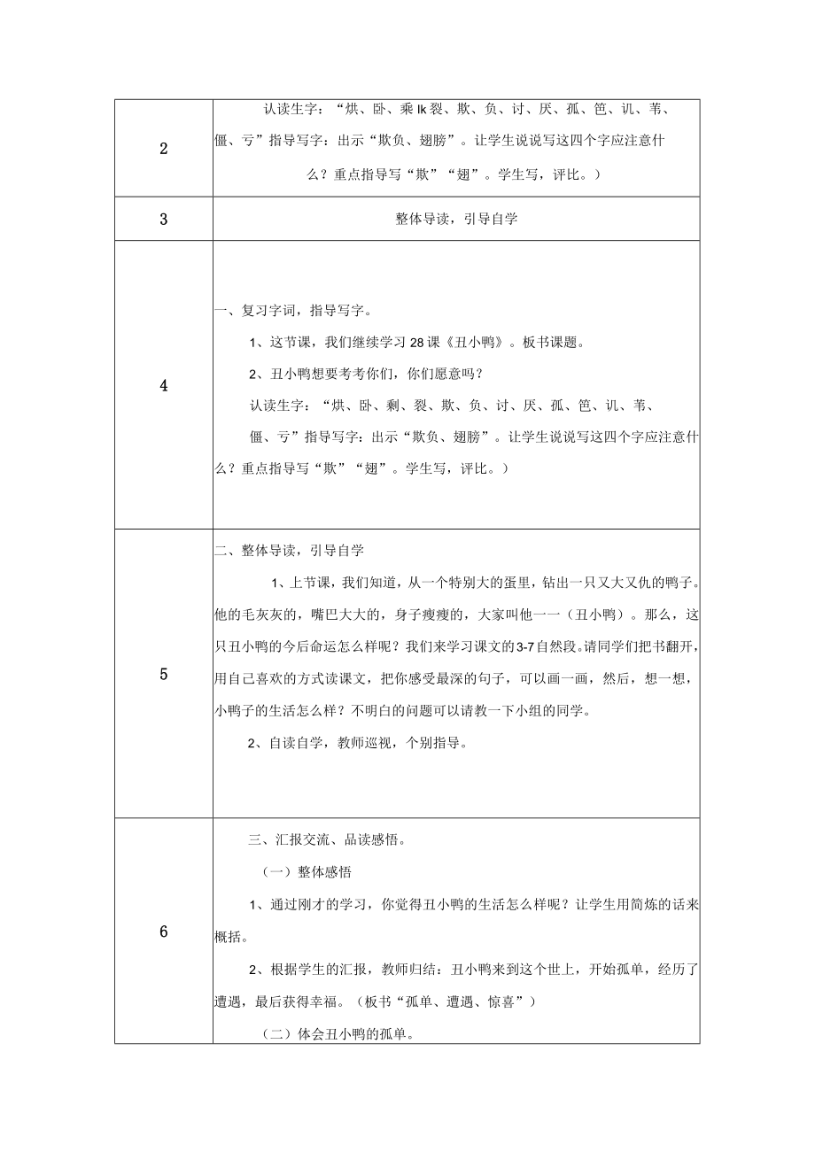 丑小鸭 教学设计.docx_第2页