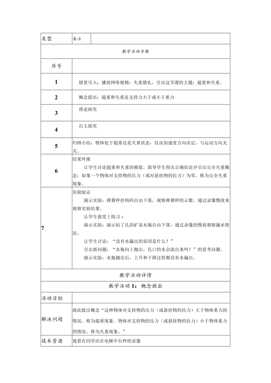 超重和失重教学设计.docx_第2页