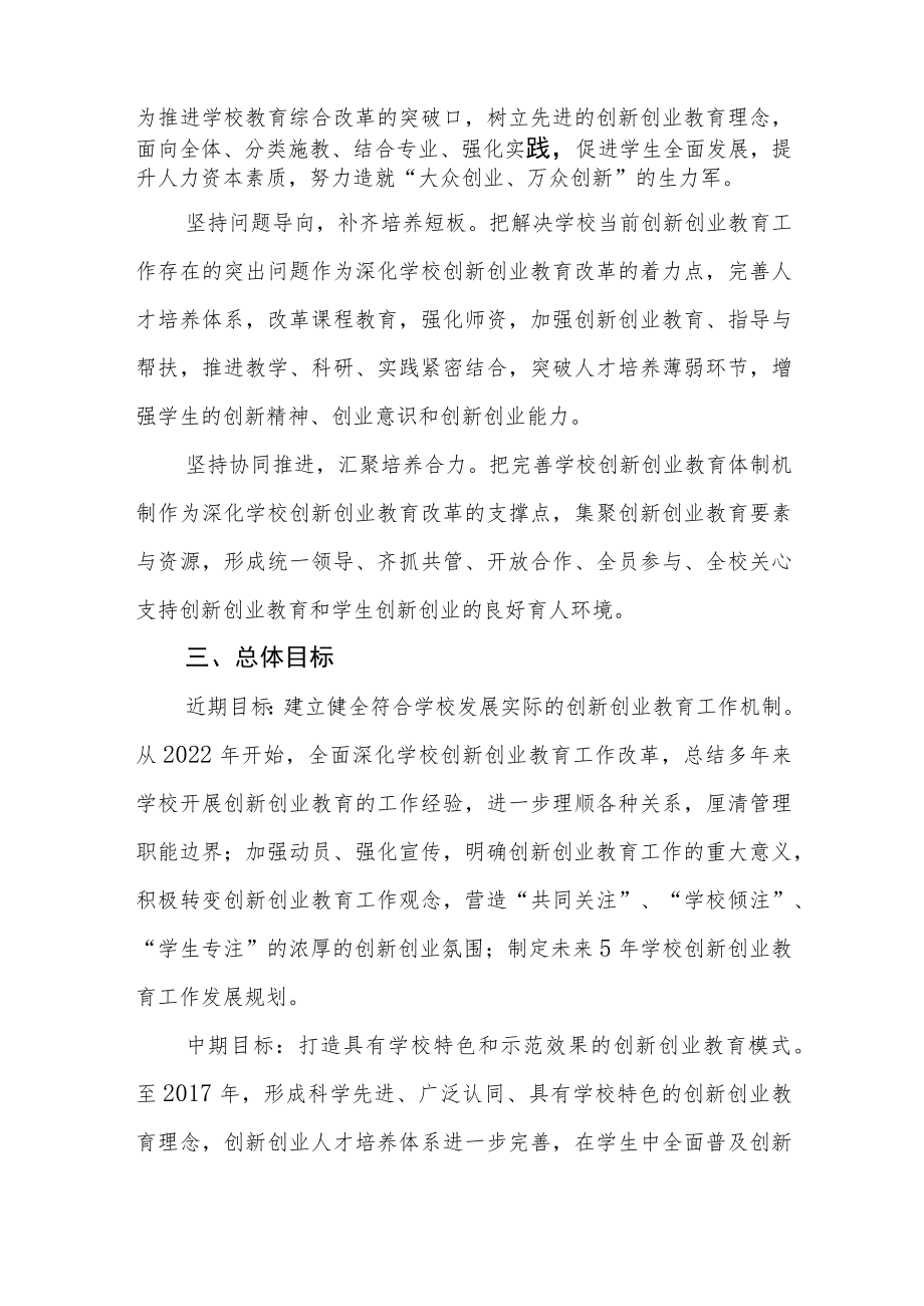 大学深化创新创业教育改革实施方案.docx_第2页