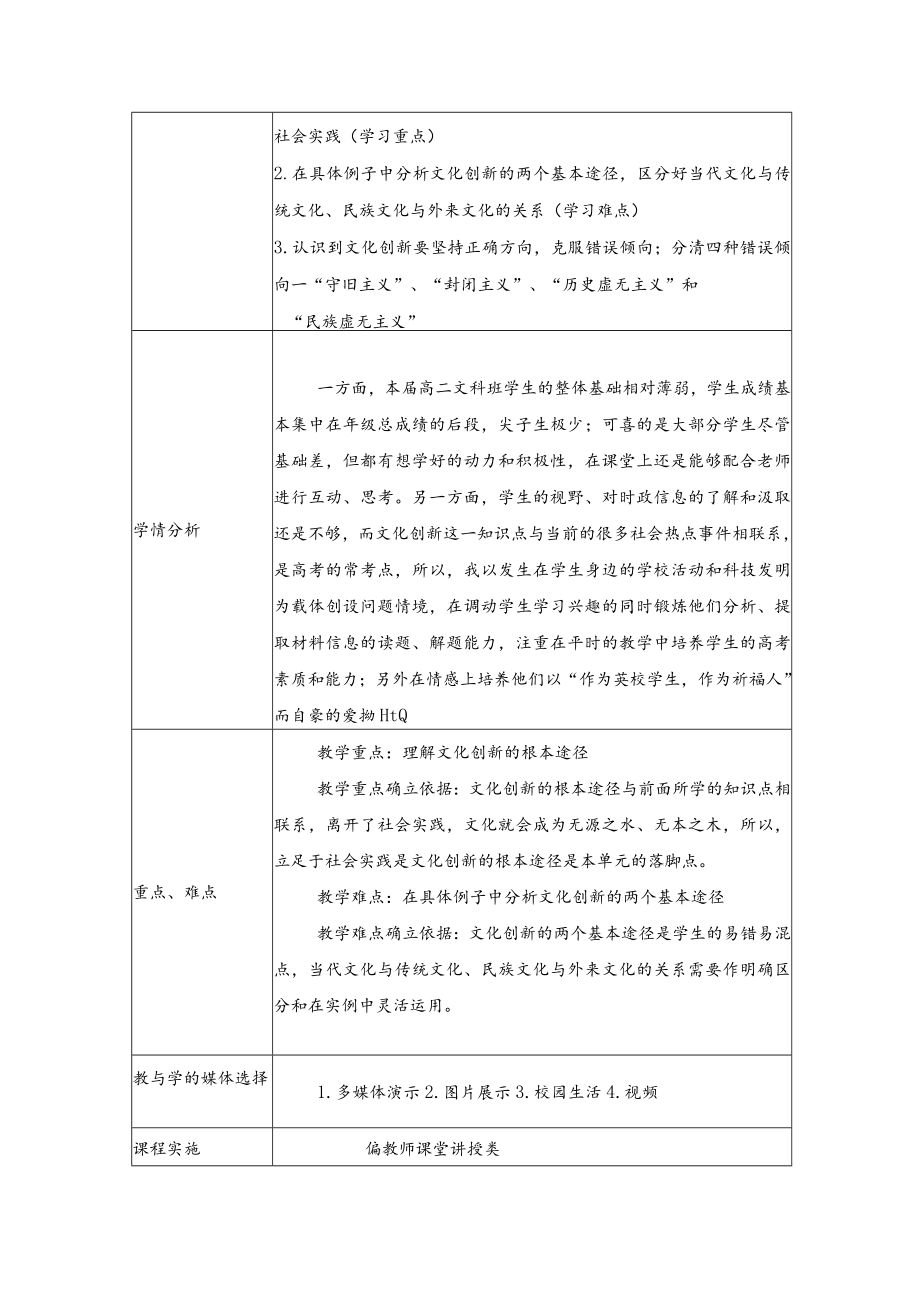 文化创新的途径 教学设计.docx_第2页