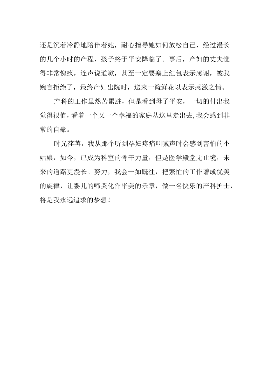 医院妇产科护士先进个人事迹材料.docx_第2页