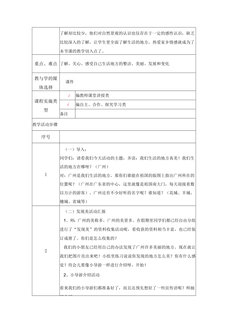 我们生活的地方真美 教学设计.docx_第2页