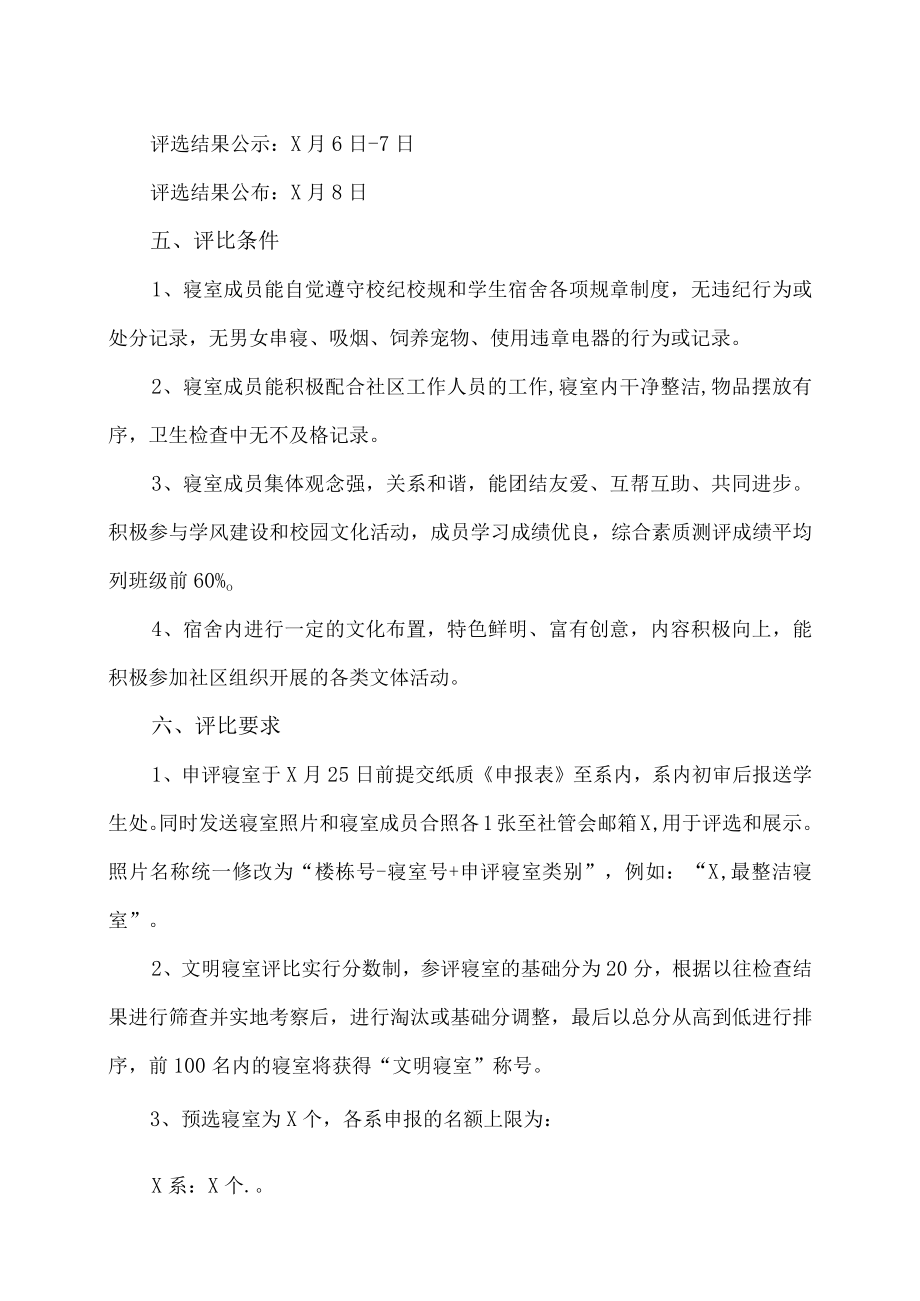 XX职业技术大学关于开展文明寝室评比的通知.docx_第2页