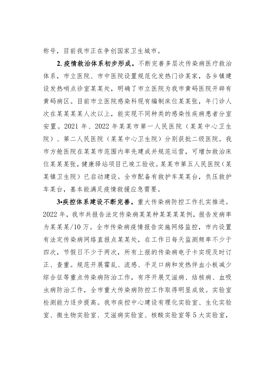 某某市关于公共卫生体系建设工作情况的调研报告.docx_第2页