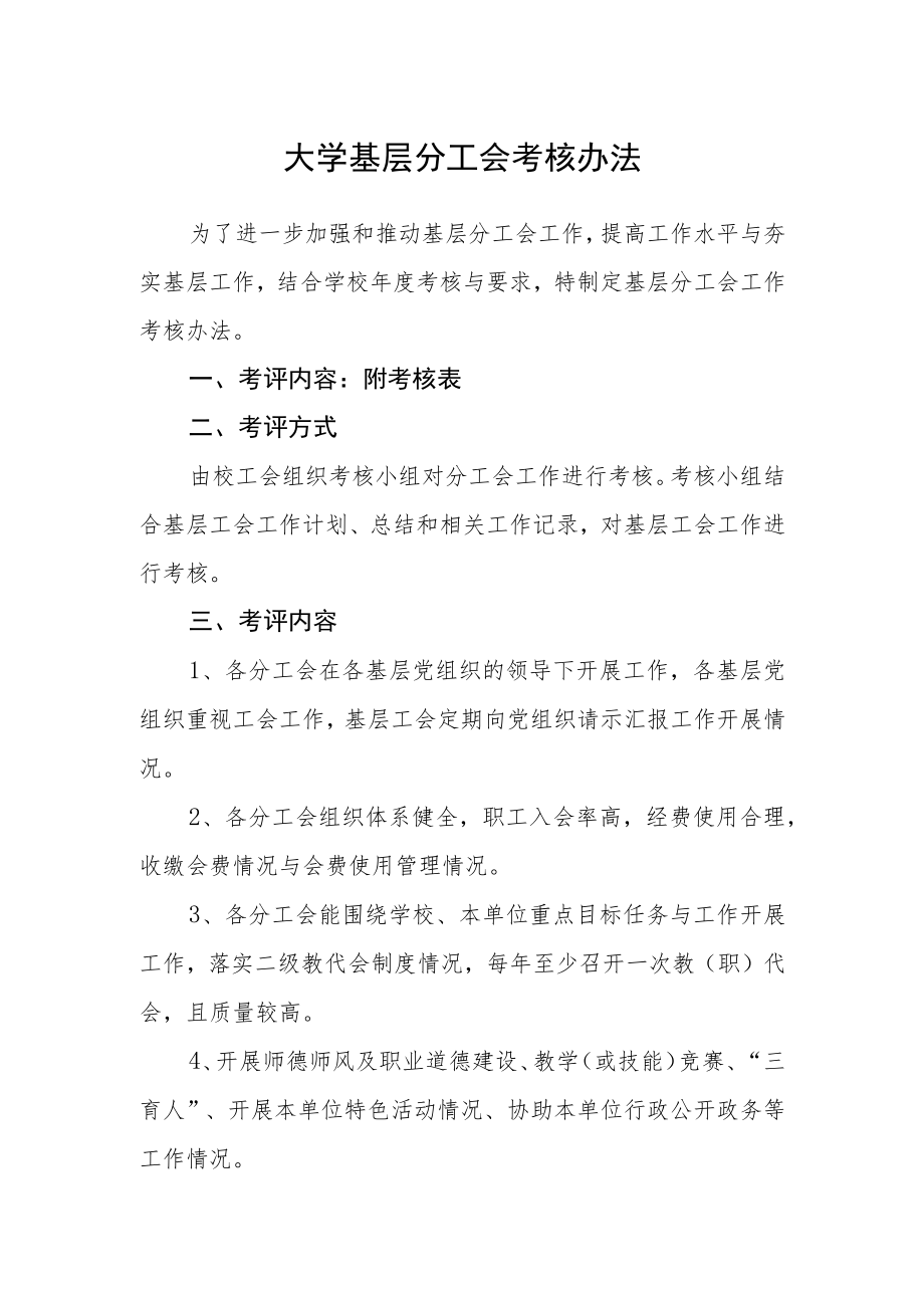 大学基层分工会考核办法.docx_第1页