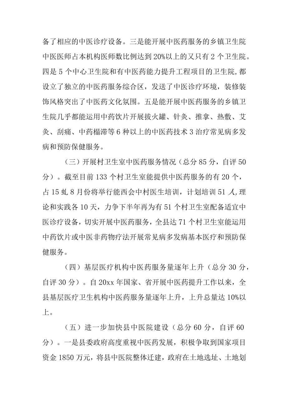 中医药工作自查总结报告.docx_第3页
