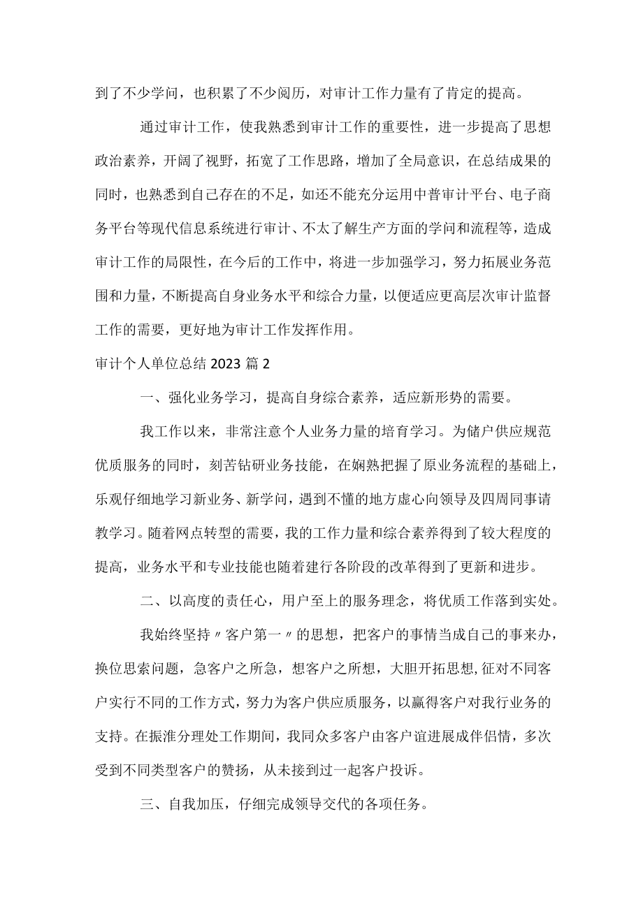 审计个人单位总结2023.docx_第2页