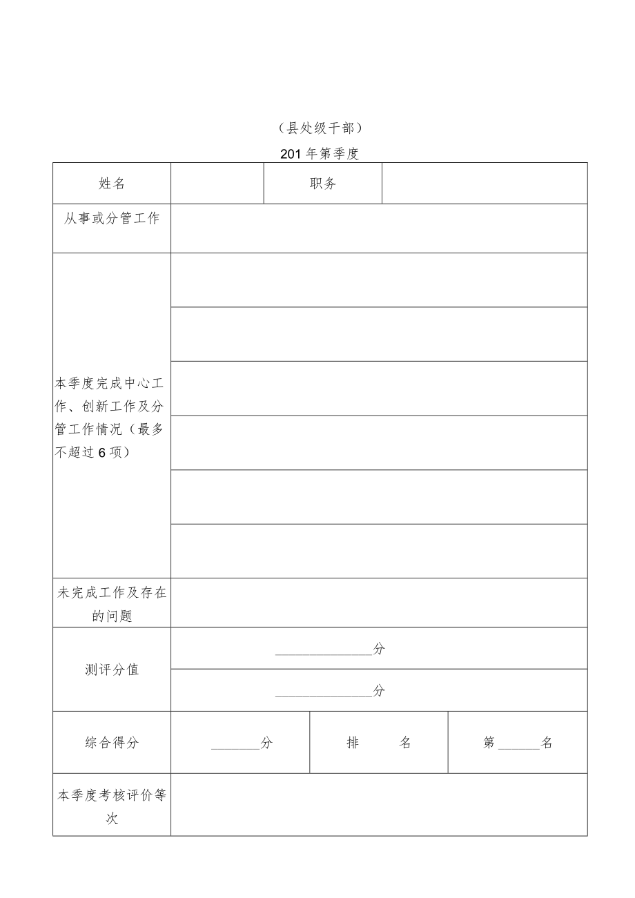 干部“干事档案”评定表.docx_第1页