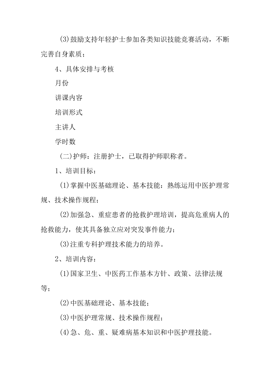 中医院各级护理人员分层次培训计划.docx_第3页