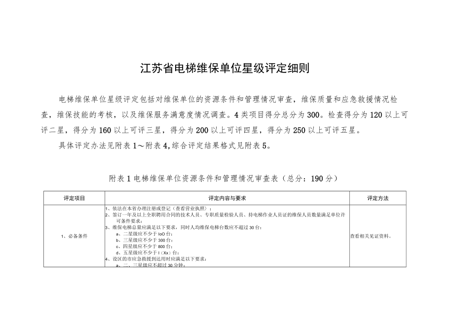 江苏省电梯维保单位星级评定细则.docx_第1页