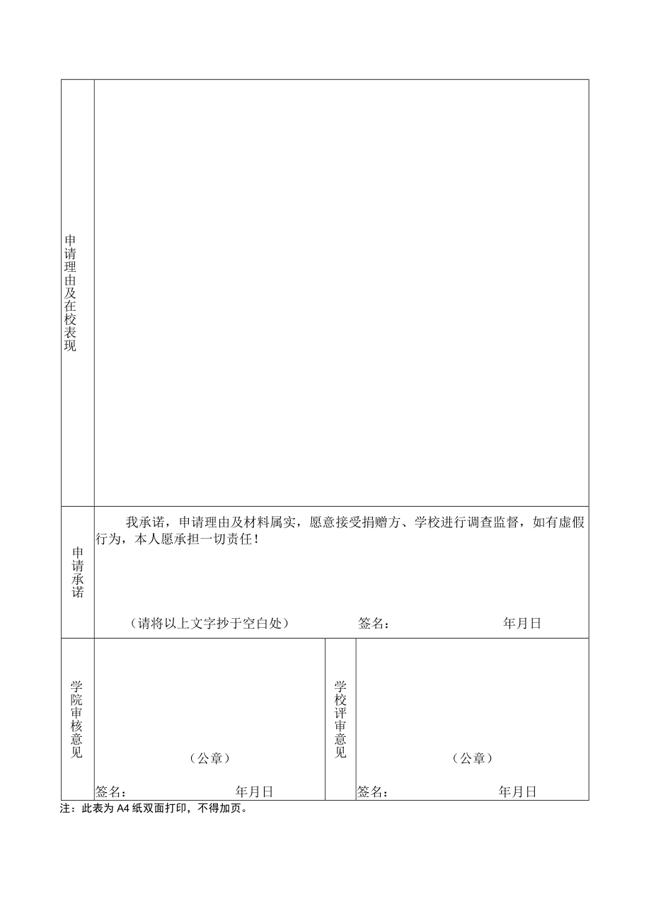 石河子大学援疆助学金申请表.docx_第2页