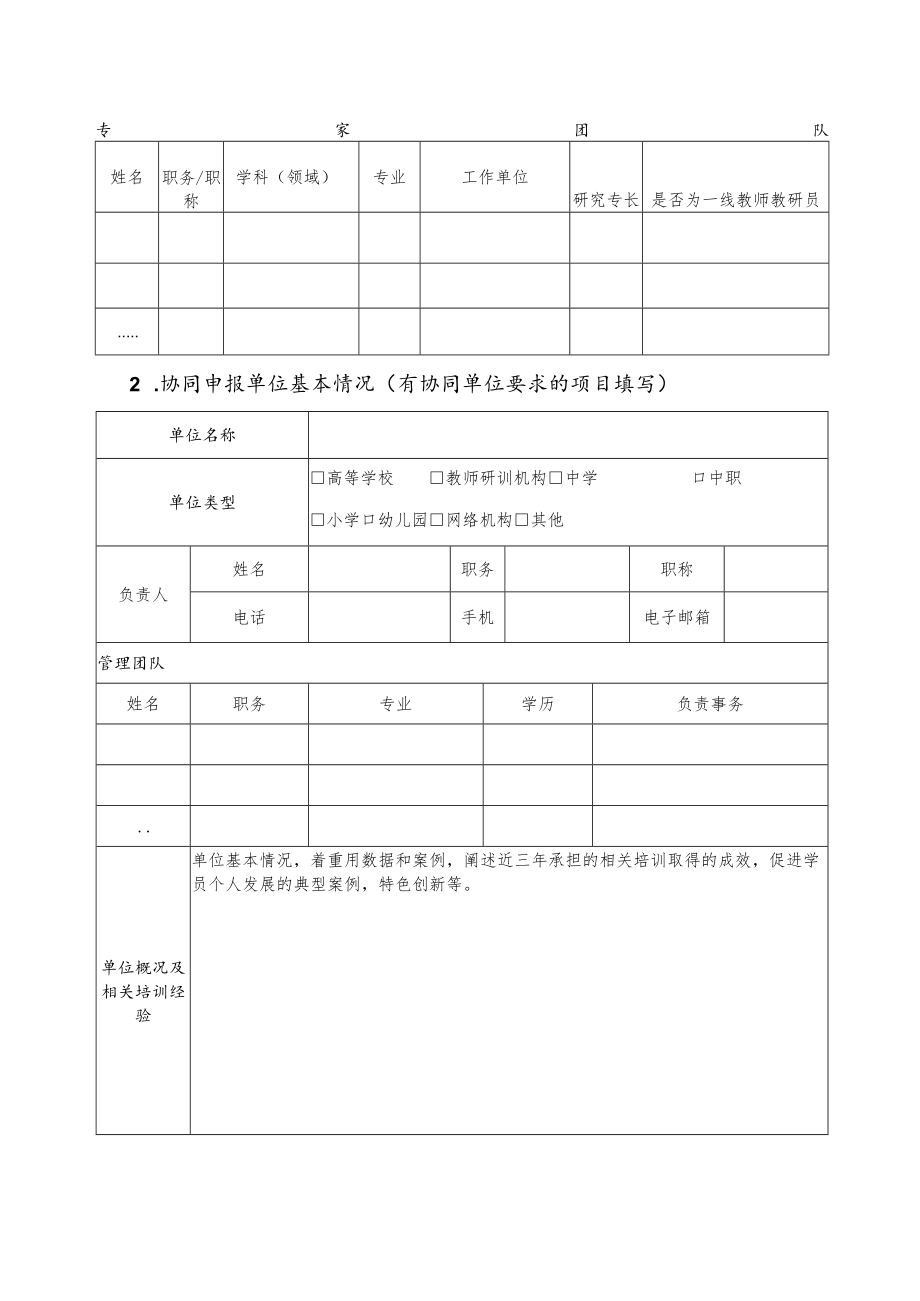 重庆市2022年教师及教育管理干部市级培训项目申报书.docx_第3页