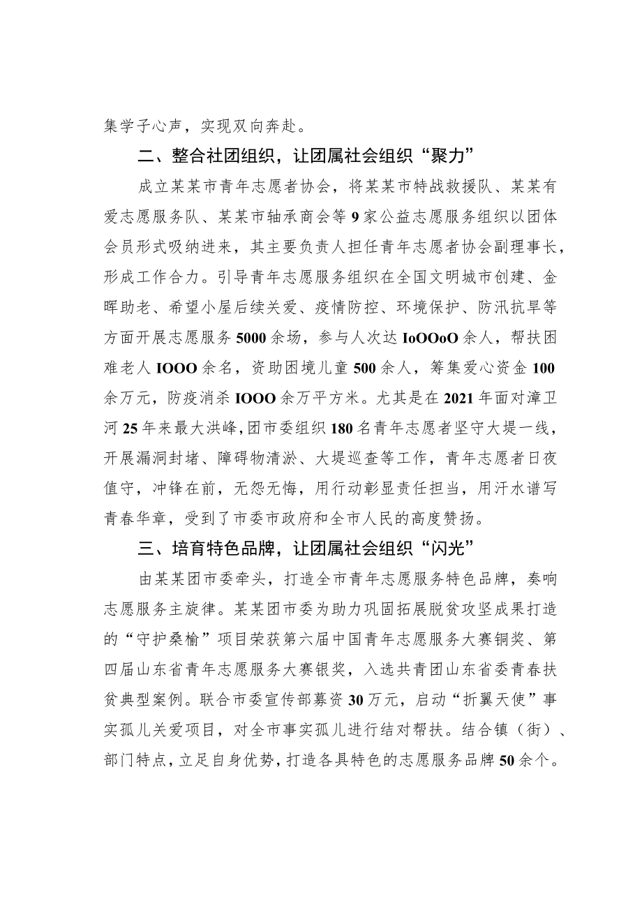 某某市团委青年社会组织建设工作情况的汇报.docx_第2页