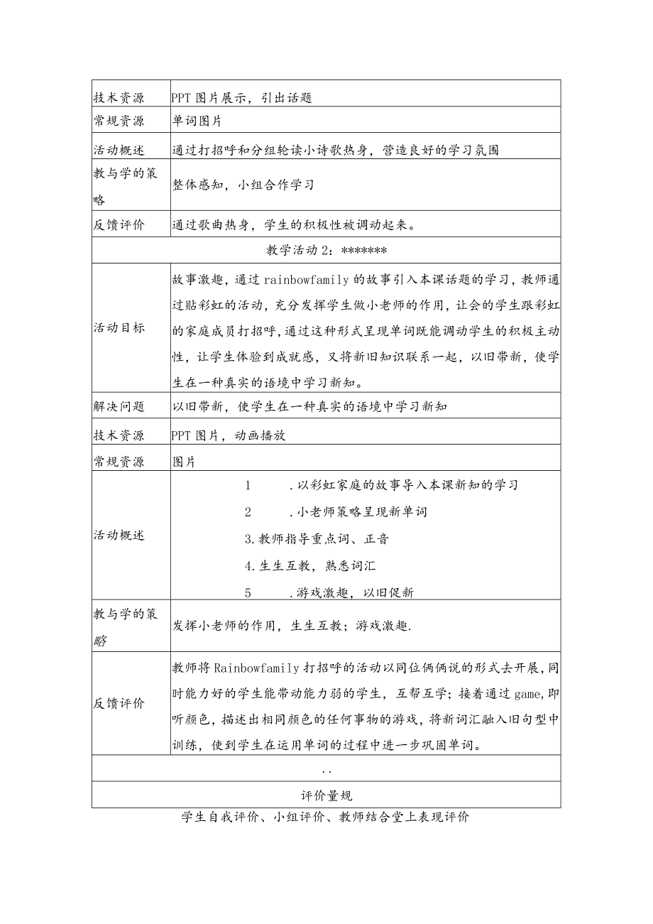 一年级Unit4 Ilike Green第一课时 教学设计.docx_第3页