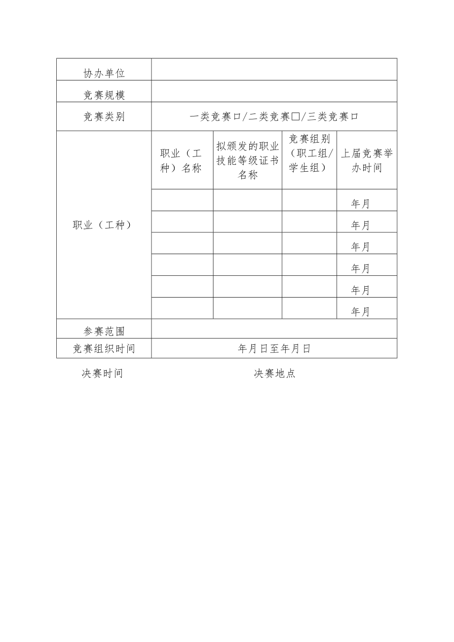 2023年江西省“振兴杯”职业技能大赛省级竞赛申报表、职业技能竞赛组织实施方案参考提纲.docx_第3页